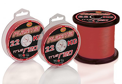 WFT KG Plasma Round 150m geflochtene Schnur 0,08mm-0,36mm, Durchmesser:0.14mm, Farbe:Rot