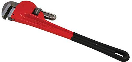 Dapetz ® Pipe Wrench 600mm, 24 Straight Pipe Wrench Heavy Duty Plumbing Wrench Pipe Spanner Stillson Adjustable Pipe Wrench Soft Grip Handle