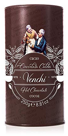 Venchi Cioccolata Calda in Confezione Regalo di Latta, 250g - Senza Glutine
