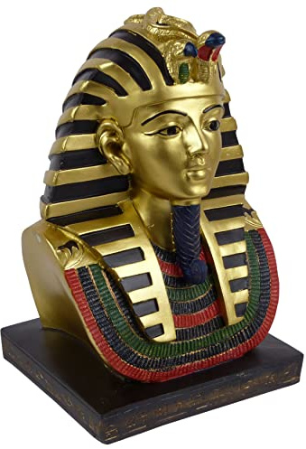 PUKATOR Tutankhamun stor byst staty på bas - staty 21 cm(H) - EG25