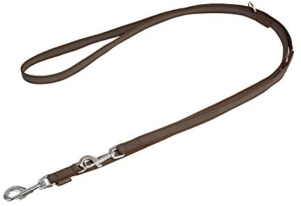 Mystique® Gummierte Umhängeleine Leine 20mm Standard Karabiner braun 3m