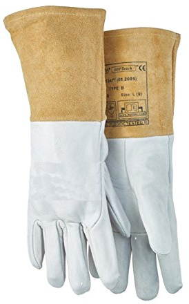 Weldas 10-1009XL 10-1009 GR Schweißerhandschuhe Gr.XL (9,5) natur/orange 5 PA