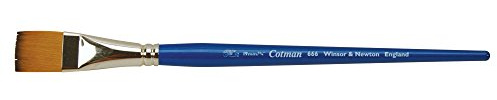 Winsor & Newton 5306119 Cotman akvarell syntetiskt hårborste – 666 – enlinje-borste, långt handtag med utmärkt studs, färgbärande kraft och punktnoggrannhet – 3/4 tum – 19 mm