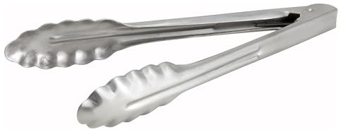 Winco Coiled Spring Extra Heavyweight Stainless Steel Utility Tong, 9-Inch