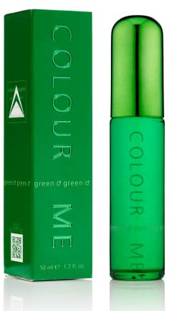 COLOUR ME Green Parfum pour homme. Eau de parfum 50 ml ; Parfum de luxe - Après-rasage pour homme, Parfum longue durée pour homme par Milton-Lloyd