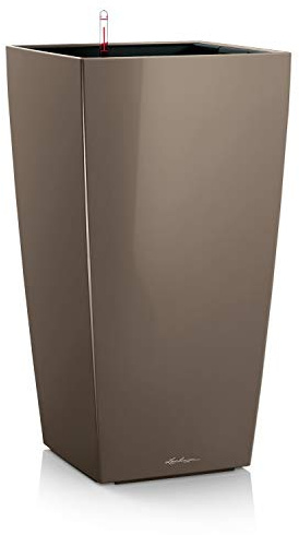 Lechuza-Gefäß mit Bewässerungssystem Cubico Premium 30 Taupe Hochglanz| 18214