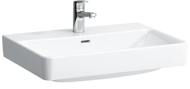 LAUFEN PRO S Waschtisch, 1 Hahnloch, mit Überlauf, 650x465mm, H8109640001041, Farbe: Weiß