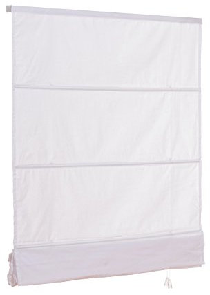 Ventanara® Raffrollo Weiß einfarbig Raffgardine inklusive Montagematerial 160 x 220 cm