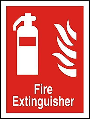 Seco Fire Extinguisher & Fire Sign, 150mm x 200mm - Self Adhesive Vinyl