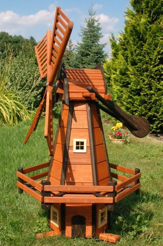 Windmühle Windmühlen Holzwindmühle holländischer Art 1,20 m imprägniert kugelgelagert