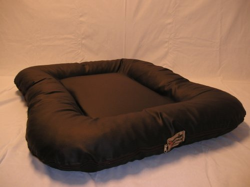 Hundebett Kundekissen Laguna komplett aus Kunstleder Farbe und Größe wählbar (110 cm X 90 cm, braun)