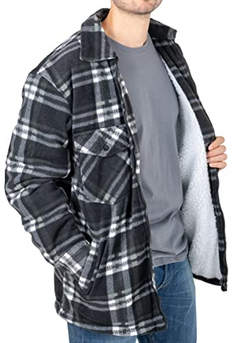 Hazy Blue Men's Fleece Jacket Baxter - Lumberjack