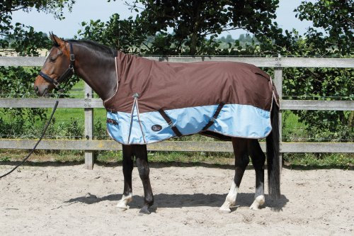 Harry`s Horse Hamilton Highneck Outdoordecke Outdoordecke Hamilton Highneck Pferdedecke Regendecke Schoko/blau Stalldecke Weidedecke