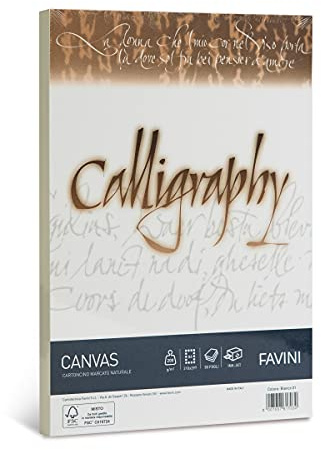 Calligraphy Canvas Ruvido Favini - bianco - A4 - 200 g - A690314 (conf.50)