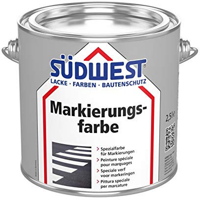 SÜDWEST Markierungsfarbe K26 9110 weiß 2,5 l Verbrauch: 350-500 ml/m² pro Anstrich