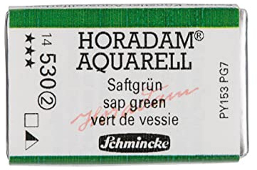 Schmincke HORADAM AQUARELL Saftgrün, 14 530 043, 1/1 Näpfchen