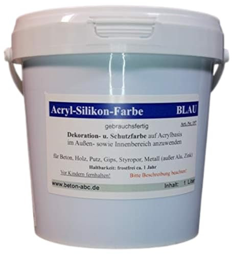 Blau - Betonfarbe Acryl Silikon 1 Liter