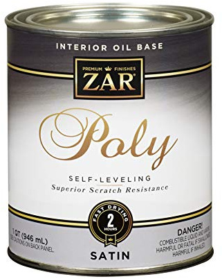 ZAR 32912 Zar Ultra Polyurethane Clear Interior Wood Finish, Satin - Quart