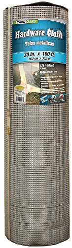 YARDGARD 1/4 Inch Mesh Welded Wire Fence Hardware Cloth, 23 Gauge Galvanized Steel for Garden Protection, Small Animal Control, Cages and Craft Projects, 30 Inches x 100 Feet