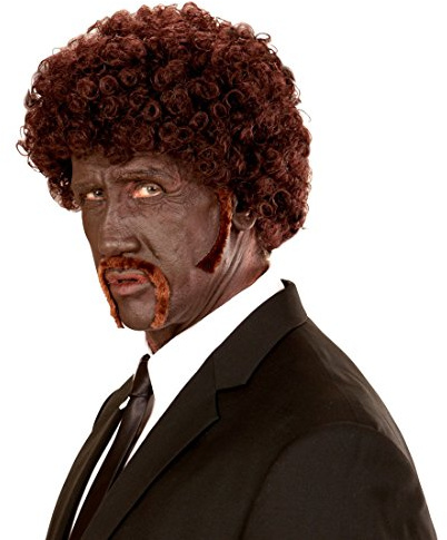 NET TOYS Afro Perücke Pulp Fiction Lockenperücke Afroperücke Locken Perücke Minipli Reggae Rasta 80er Jahre Kostüm Accessoire