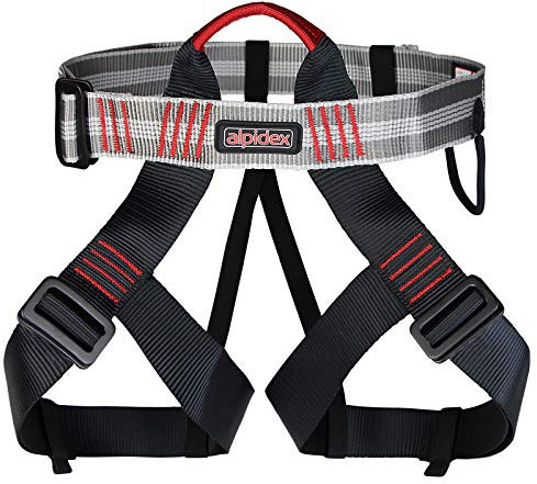 ALPIDEX Universal Klettergurt für Damen und Herren EN 12277 Sitzgurt zum Klettern mit verstellbaren Beinschlaufen, Farbe: Red Pepper