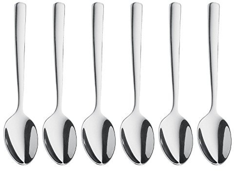 WMF Boston Espressolöffel Set 6-teilig, 10,8 cm Cromargan Edelstahl poliert, glänzend, spülmaschinenfest