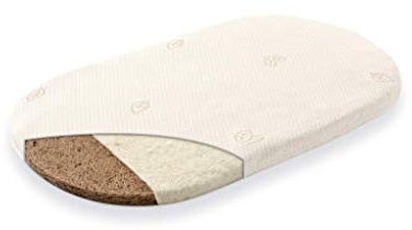 Träumeland Bollerwagenmatratze Naturwölkchen mit Bezug aus Bio-Baumwolle (kbA), Größe 82 x 46 cm