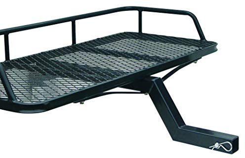 Larin CATV-300 Heavy-Duty ATV Cargo Carrier – 45 x 20 One-Piece Steel Mesh Platform with Tubular Rails, Powder-Coated Rust-Resistant Finish, Z-Shaped 2 Hitch Receiver Bar, 300 lb Capacity