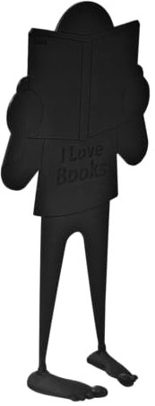 Balvi - Book Crush Lesezeichen mit lustigem Design eine durch ein Buch platt gedrückte Figur. 13 cm g