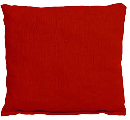 Coussin aux graines de colza - Bouillotte sèche 12x12cm - Coton Bio - rouge - Compresse froide - Coussin thermique utilisable chaud ou froid