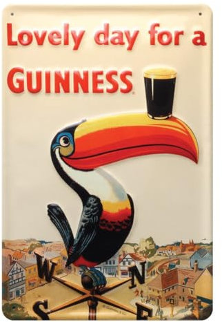 Guinness Toucan Weathervane Metal Sign