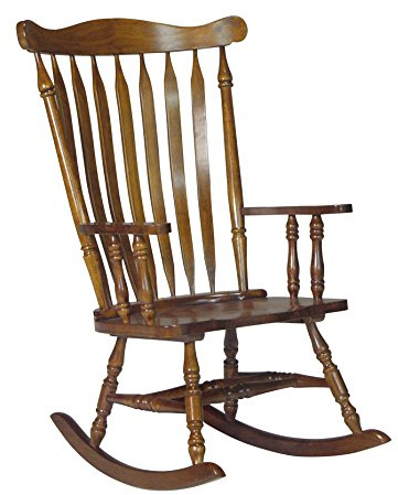 International Concepts Home Accent Solid Wood Rocker in Espresso