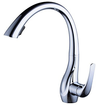 Beelee Chrom Mischbatterie mit Ausziehbar Brause Wasserhahn Küche Armatur Küchenarmatur Spültischarmatur für Küche