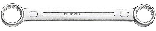 GEDORE Dubbelringnyckel, SW 24 + 27 mm, rak, platt, tunn, 12-kant, UD-profil, skruvnyckel, 4 24 x 27