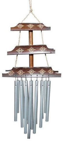 Klangspel metall bambu vindklocka Feng Shui Klang6