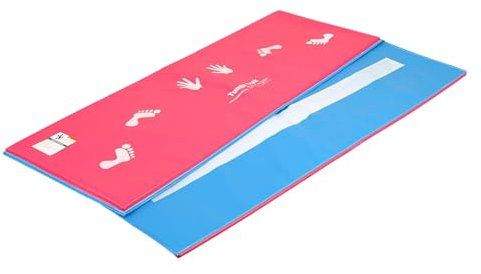 Tumbl Trak Cartwheel Beam Mat, Pink and Light Blue, 60 cm Width x 1.8 m Length x 1.6 cm Height, Gymnastics Mat for Training