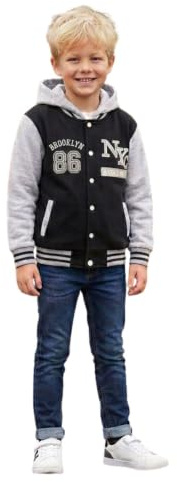 A2Z 4 Kids Unisex Jungen Mädchen Baseball NY ATHLETIC Mit kapuze JACKE Varsity Kapuzenpullover Neu Alter 5-13 Jahre