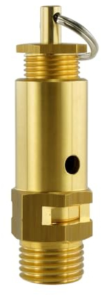 Fittingstore - Sicherheitsventil einstellbar 1–16 bar - nicht bauteilgeprüft G 1/4 G 3/8 G 1/2 Überdruckventil Entlüftungsventil Druckluft Kessel Kompressor (G 3/8, Einstellbereich: 8-12 bar)