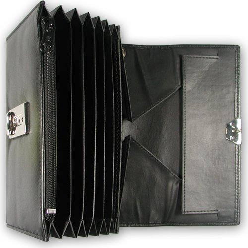 Gastro Waiter's Wallet with Chain Eyelet for Men and Women Leather Black