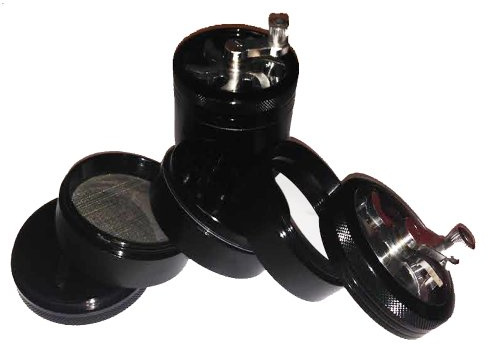 Mill Grinder Zinc Metal Herb 5 Part Grinder Shark Diamond Teeth Rotary System