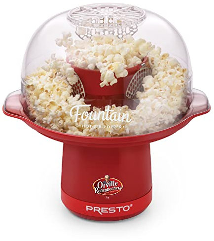 Presto 04868 Orville Redenbacher's Fountain Hot Air Popper Popcorn, Plastic, Red