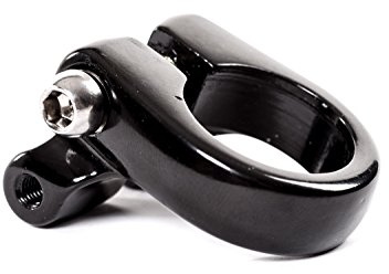 Sattel Schelle Klemme M-Wave mit Gepäckträger Befestigung Ösen 28,6mm Alu schwarz
