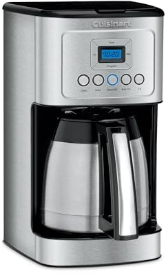 Cuisinart 12-Cup Coffee Maker, Programmable PerfecTemp Thermal Carafe Coffee Machine with 1-4 Cup Setting, Brew Strength Control and Brew Pause, Stainless Steel, DCC-3400NAS, Silver