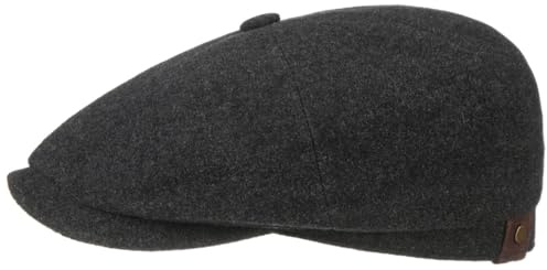 Stetson Hatteras Noir Schirmmütze Uni meliert Damen und Herren Herbst Winter