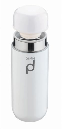 Drink Pod Isolierflasche aus Edelstahl, doppelwandig, 0,2 l | Weiß, vakuumisoliert, auch als Thermo-Lebensmittelbehälter geeignet, BPA-frei