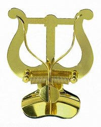 Marschgabel für Trompete, kleine Lyra, 2 Drücker, messing