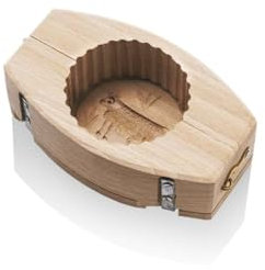 La Bonne Graine BAR103 - Stampo Rotondo in Legno per Burro, con scanalature, Motivo: Mucca, 125 g