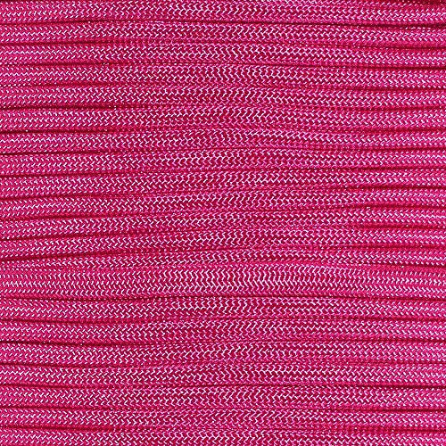 Paracord, Zugfestigkeit, 7 Stränge, abnehmbarer Kern aus Fallschirmschnur in 10, 25, 50 und 30 m Längen, neon pink, 10 Feet