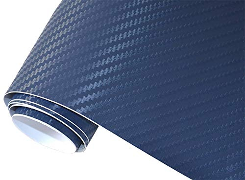 Neoxxim 7€/m2 Premium - Auto Folie - 3D Carbon Folie - DUNKEL BLAU 100 x 150 cm - blasenfrei Lackfolie Möbelfolie