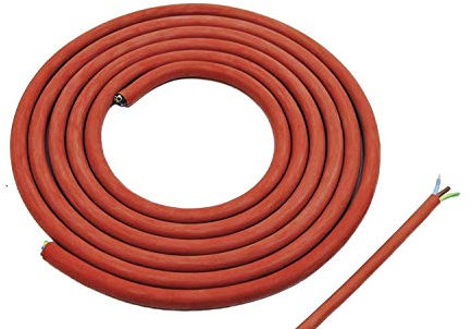 Cavo in silicone, 3 x 1,5 mm, taglio: 10 m, per sauna, resistente al calore e ottimo per la sauna